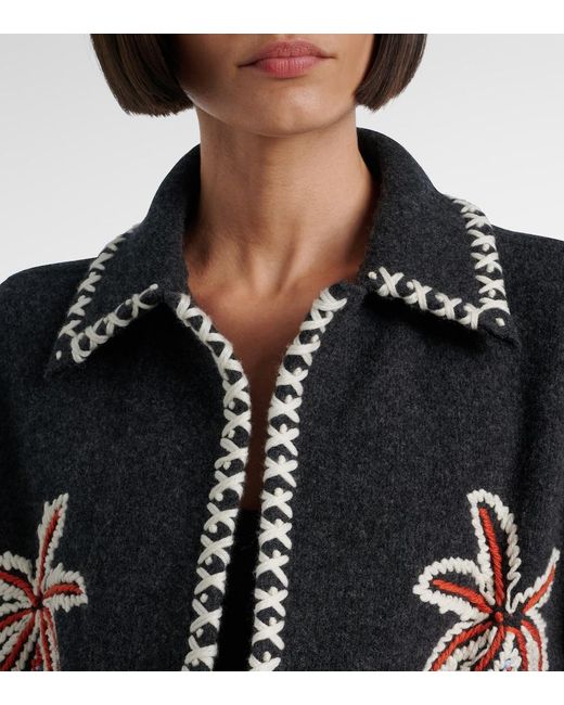 Alanui Black Remember Me Virgin Wool Jacket