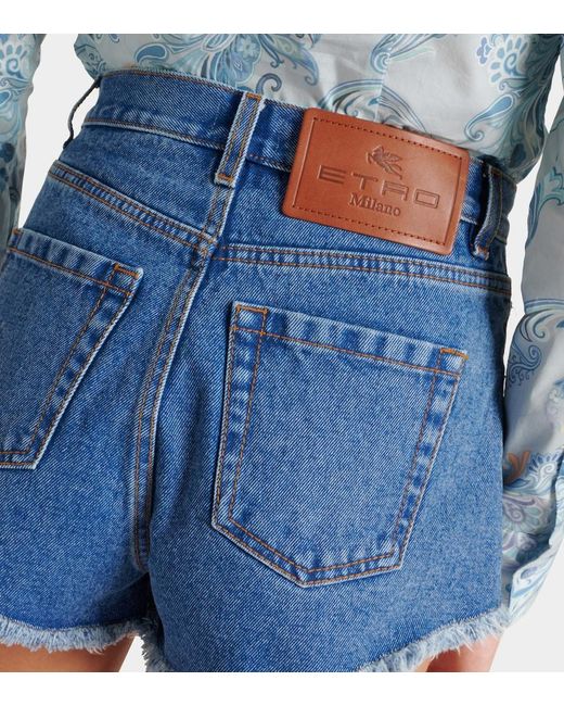 Etro Blue Denim Shorts