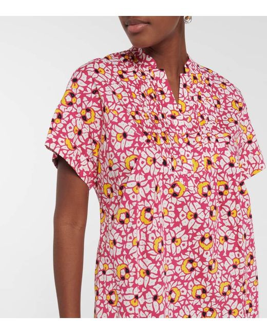 Diane von Furstenberg Red Bedrucktes Minikleid Fiona Aus Baumwolle