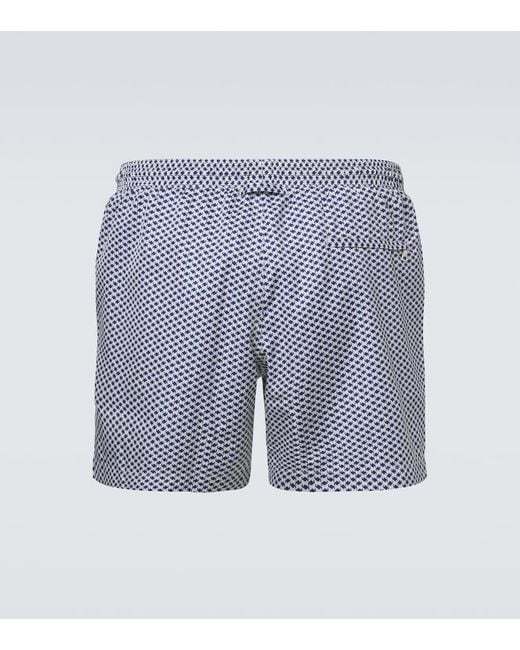 Orlebar Brown Blue Printed Swim Trunks for men