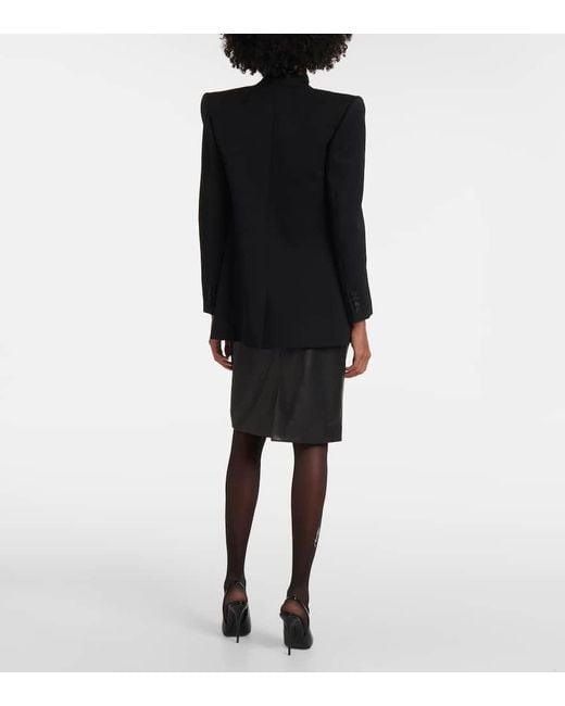 Saint Laurent Black Crystal-Embellished Tights