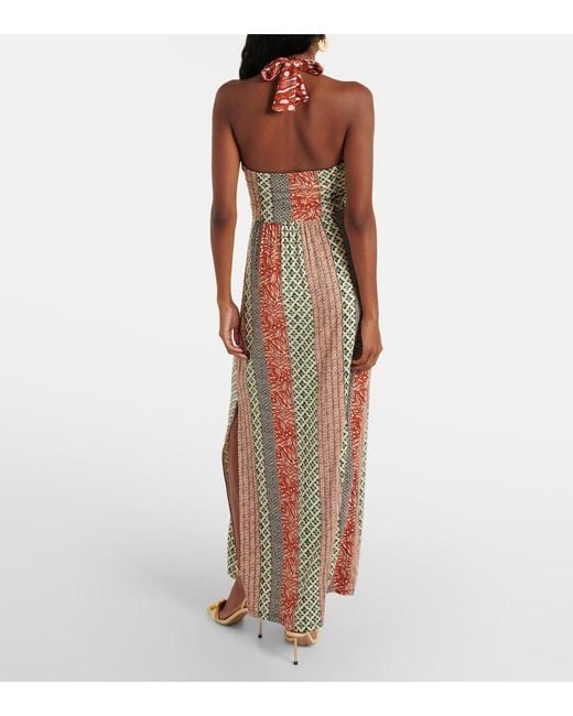 Diane von Furstenberg White Annabelle Printed Jersey Maxi Dress