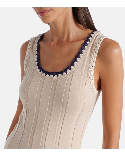 Jonathan Simkhai Natural Julianna Cotton And Cashmere Midi Dress