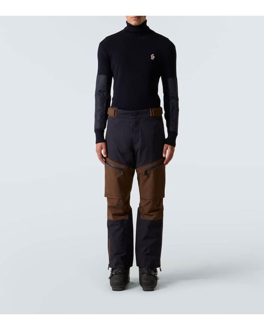 Moncler Blue Apres Ski Wool-Blend Ski Top for men