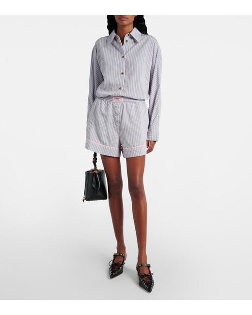 Ganni Blue Striped Shirt