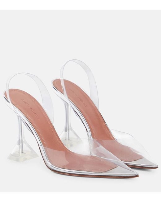AMINA MUADDI Multicolor Holli Glass Pvc Slingback Pumps