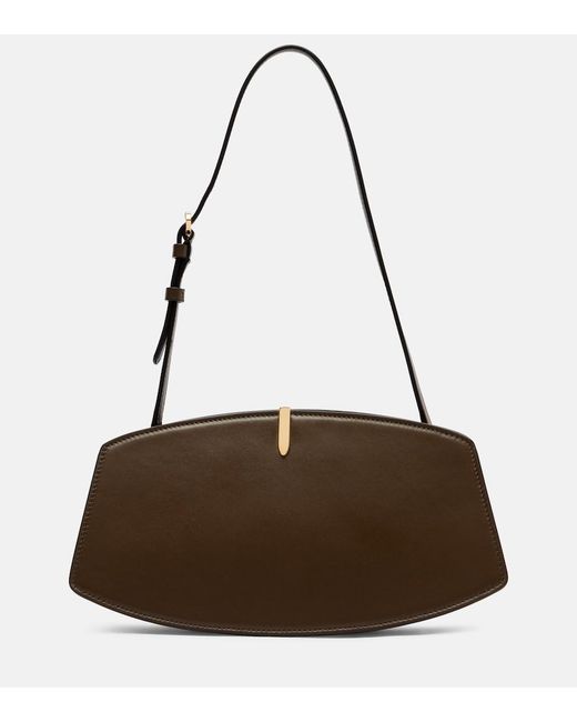 SAVETTE Brown Florence Leather Shoulder Bag