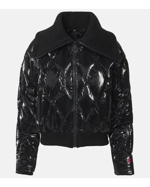 Perfect Moment Black Carving Quilted Down Ski Jacket