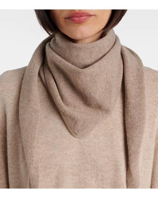 The Row Brown Leomine Cashmere Scarf