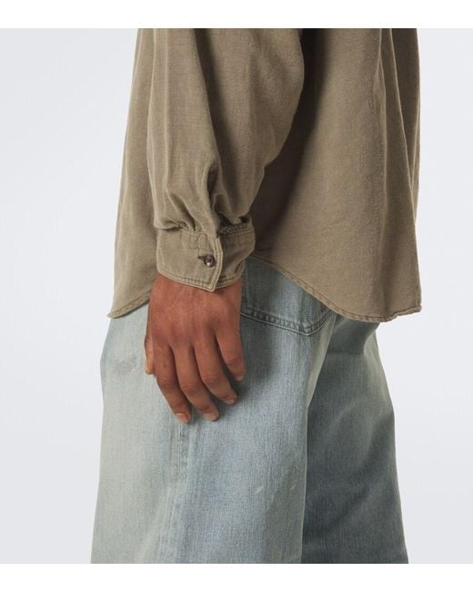 A.PRESSE Green Cotton Shirt for men