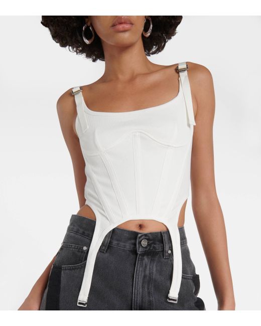 Dion Lee White Cotton Bustier