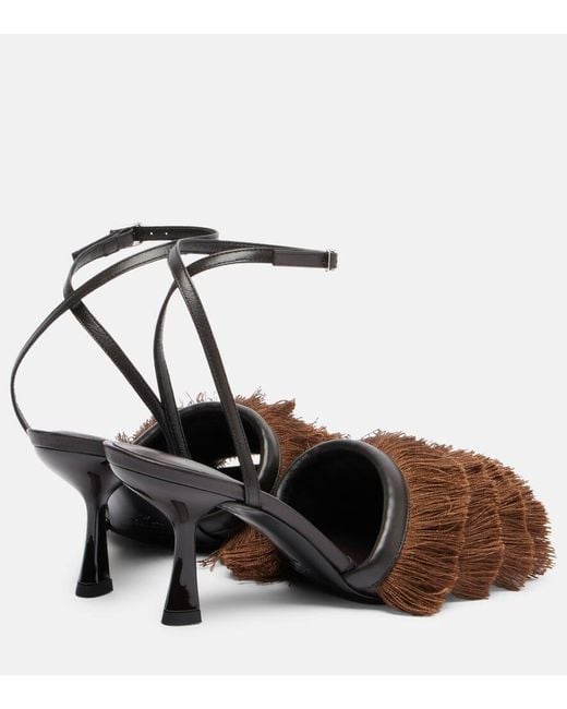 Christopher Esber Brown Castanet Fringed Leather Sandals