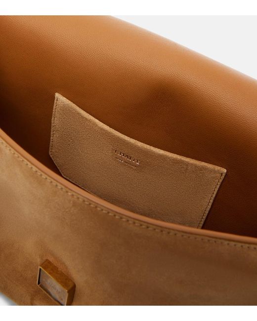 Khaite Natural Audrey Suede Clutch