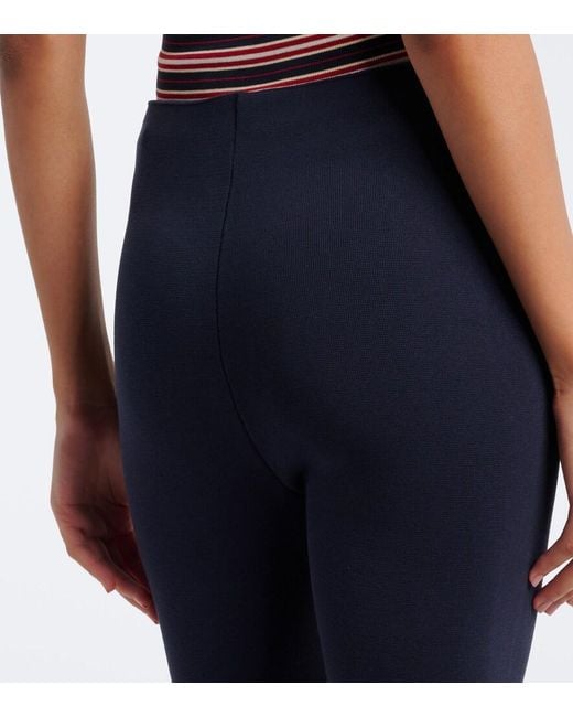 Faithfull The Brand Blue Leandra Cotton-Blend Capri Pants