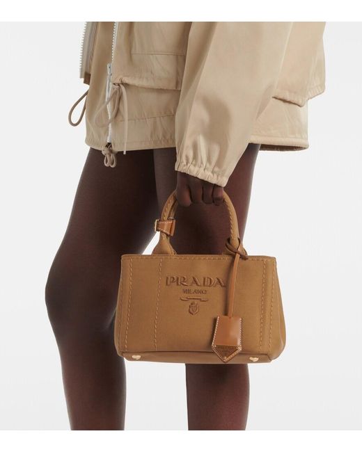 Borsa Jardiniere Mini di Prada in Brown