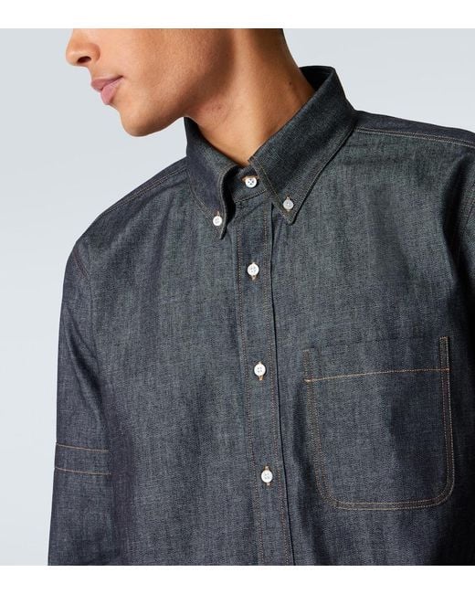Thom Browne Blue Denim Shirt for men