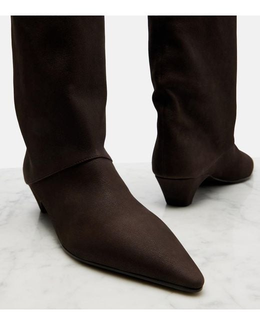 Prada Black Leather Knee-High Boots