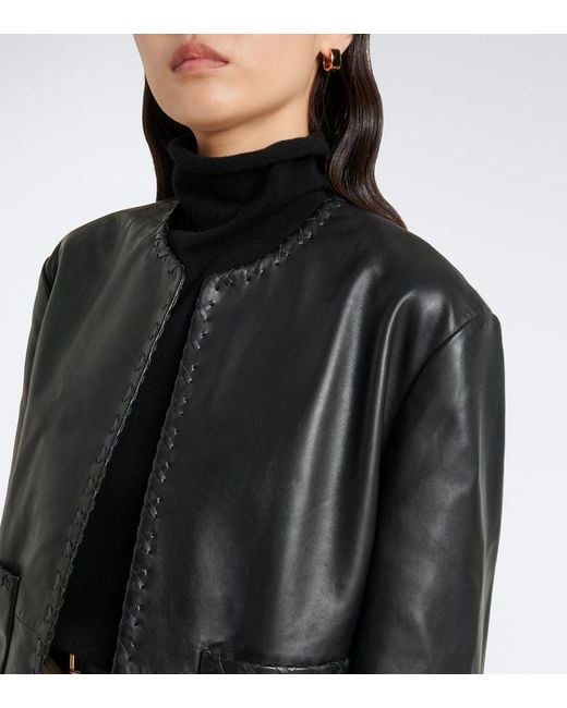Rohe Black Leather Jacket