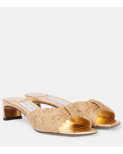 Mules Annika 35 di Jimmy Choo in Natural