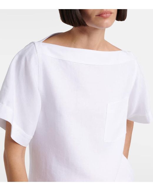 T-Shirt En Lin Loro Piana en coloris White