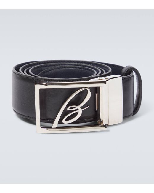 Brioni Metallic Reversible Leather Belt for men