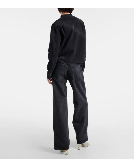 Camicia di jeans plisse di Loewe in Black