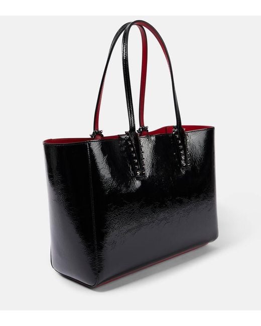 Christian Louboutin Black Tote Cabata Small Aus Lackleder