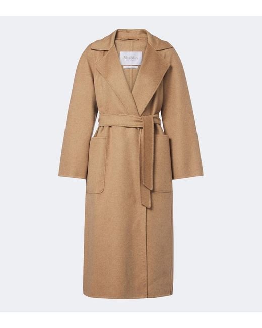 Max Mara Natural Wool Wrap Coat