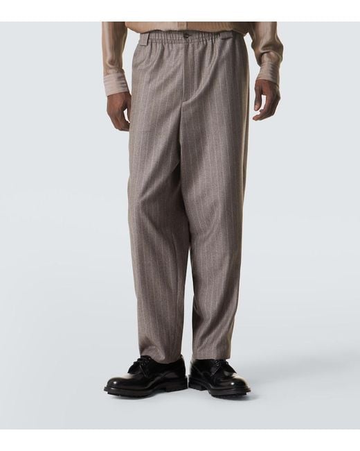 Giorgio Armani Brown Pinstripe Virgin Wool Suit for men