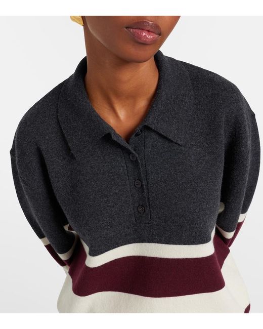 Rohe Black Knitted Wool And Cashmere Polo Sweater