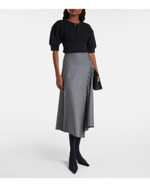 Victoria Beckham Black Top Aus Einem Baumwollgemisch