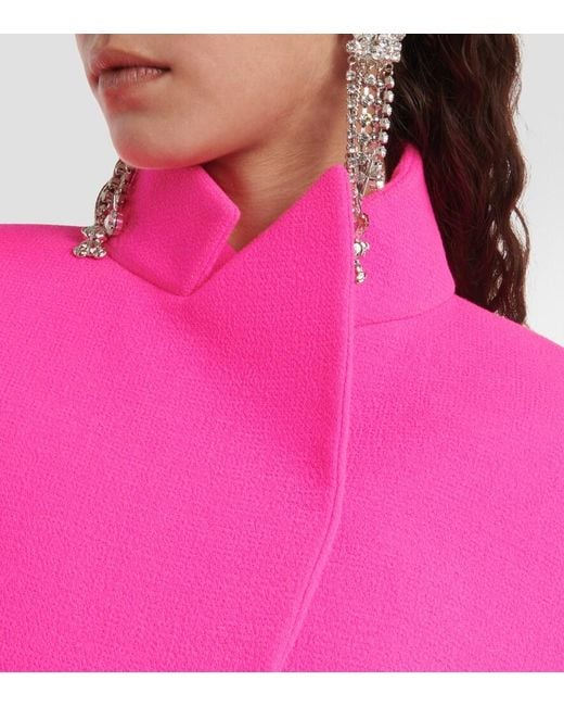 Alexandre Vauthier Pink Cropped Wool Jacket