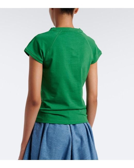 Loewe Green Anagram Cotton-Blend T-Shirt