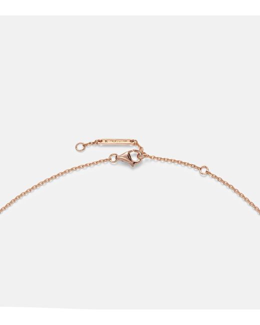 Repossi Blue Serti Sur Vide 18Kt Rose Pendant Necklace With Diamonds