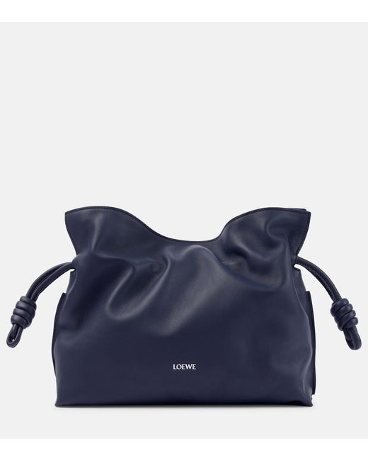 Loewe Blue Flamenco Medium Leather Clutch