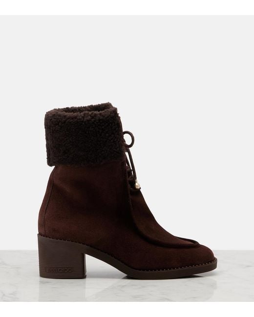 Jimmy Choo Brown Hali Suede Ankle Boots