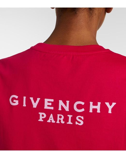 Givenchy Red Logo Cotton Jersey T-Shirt
