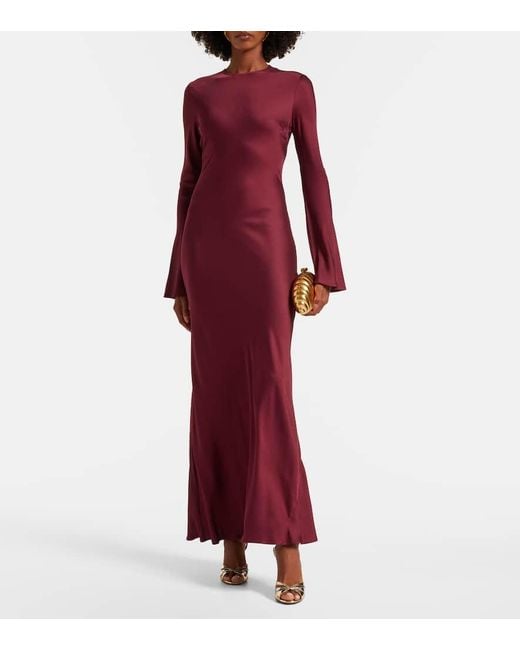 ROTATE BIRGER CHRISTENSEN Red Robe Signe Aus Satin