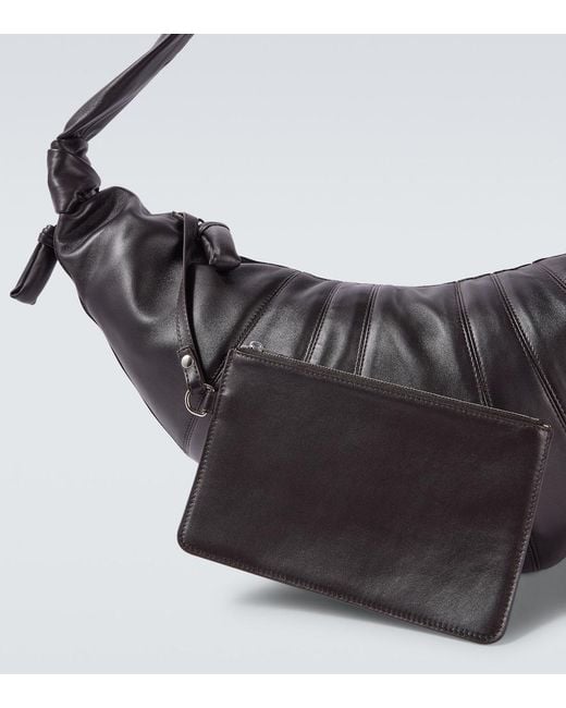 Lemaire Metallic Croissant Large Leather Shoulder Bag for men