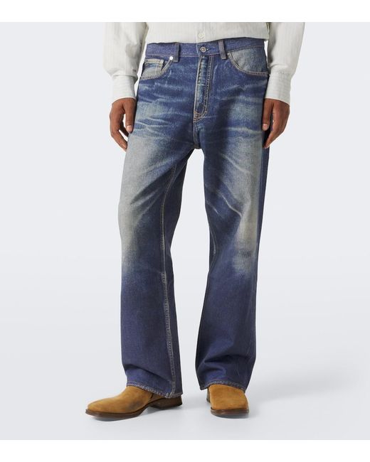 Our Legacy Blue Third Cut Wide-Leg Jeans for men