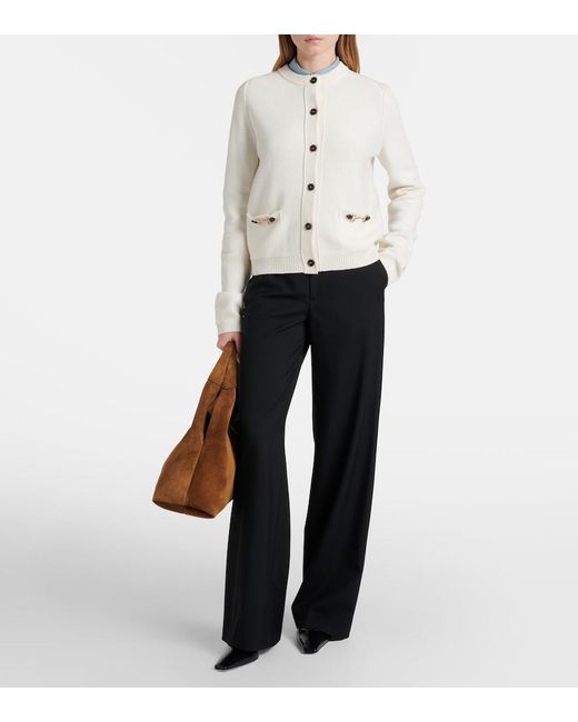 Gucci Natural Horsebit Wool And Cashmere Cardigan