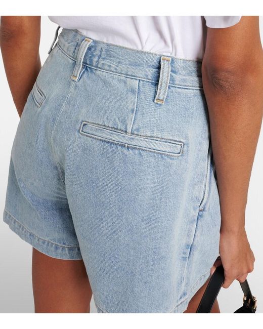 Agolde Blue Becker Denim Shorts