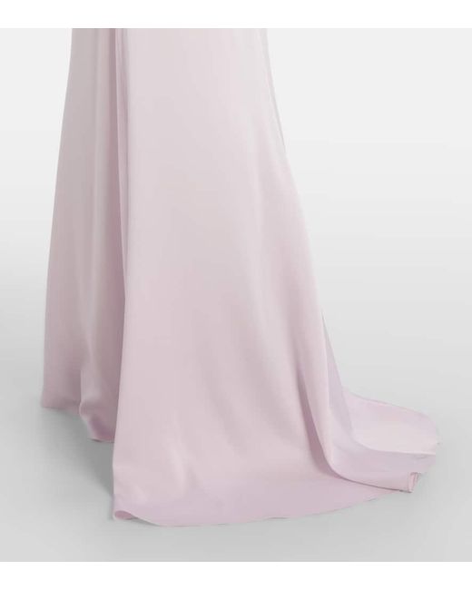 Alexander McQueen Pink Robe Aus Satin
