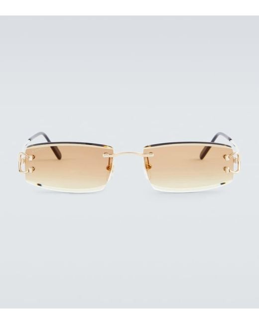 Cartier Natural Signature C De Cartier Rectangular Sunglasses for men