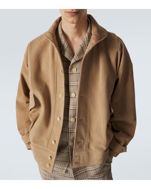 Auralee Natural Suede Blouson Jacket for men