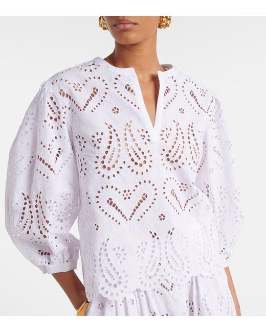 Etro White Cotton-Blend Top