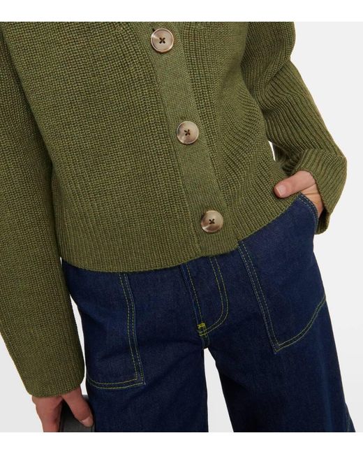 Cardigan Marilyn En Mezcla De Lana Velvet de color Green