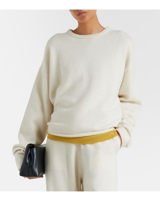 Extreme Cashmere Natural N°426 Comfy Cashmere-Blend Sweater
