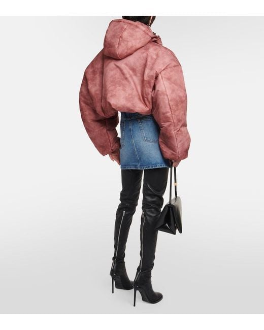 Y. Project Red Cropped Puffer Jacket