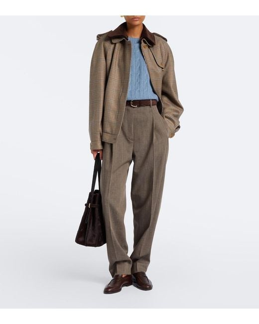 Ralph Lauren Blue Cable-Knit Cashmere Sweater